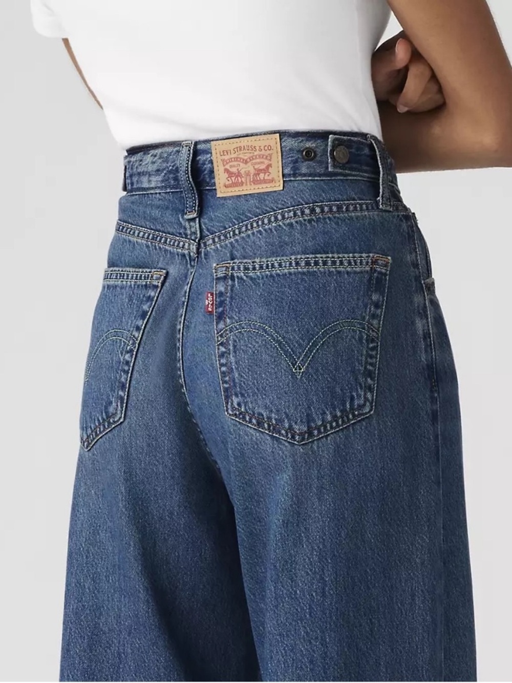 Levi’s High Rise Cinch Baggy Jeans Size 28 - Picture 3 of 16
